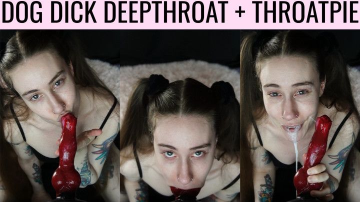 Dog Dick Deepthroat + Throatpie