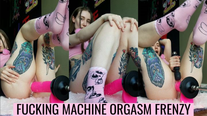 Fucking machine orgasm frenzy