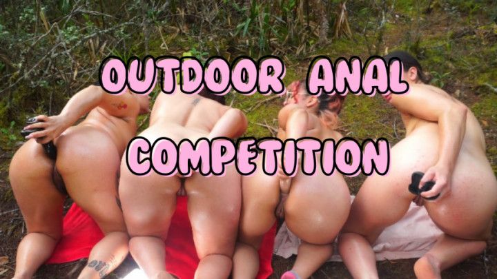 Outdoor anal competition with megan, chloe &amp; alice