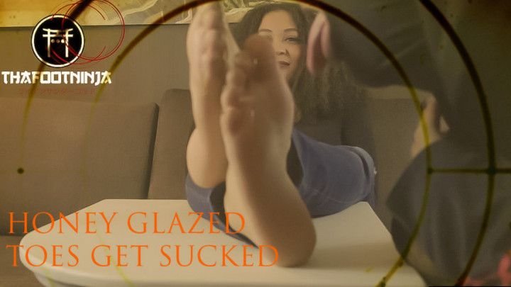 Honey Glazed Toes Get Sucked Cinematic Frontal View
