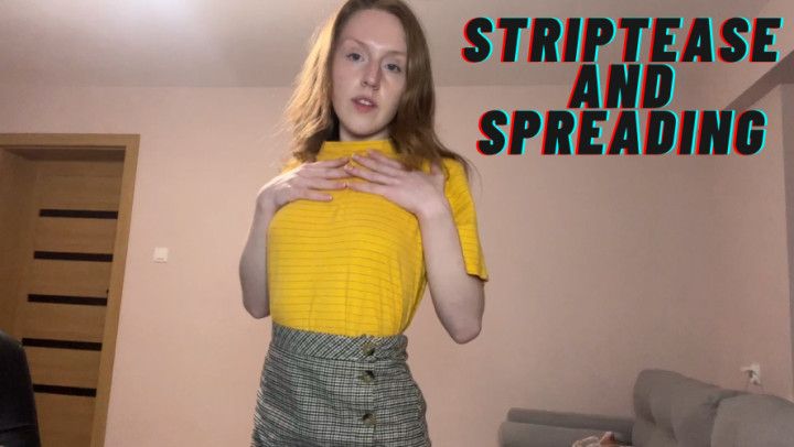 Striptease and ass &amp; pussy spreading