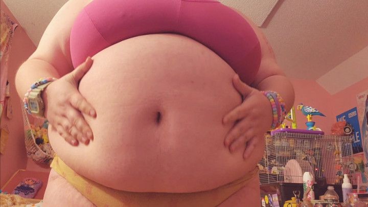 soft bbw jiggles their belly and tits