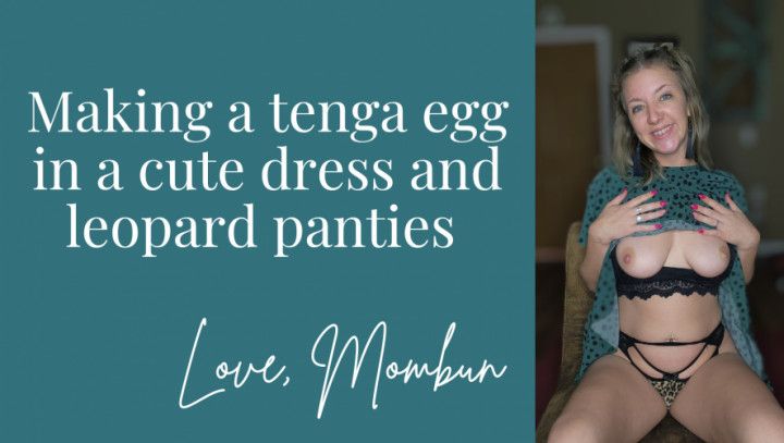 Tenga in a Cute Dress and Leopard Panties