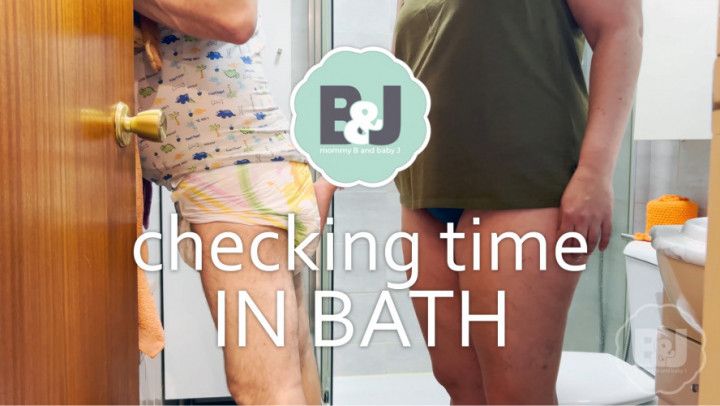 Checking time in bath