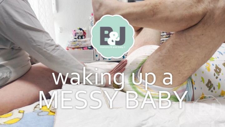 waking up a messy baby