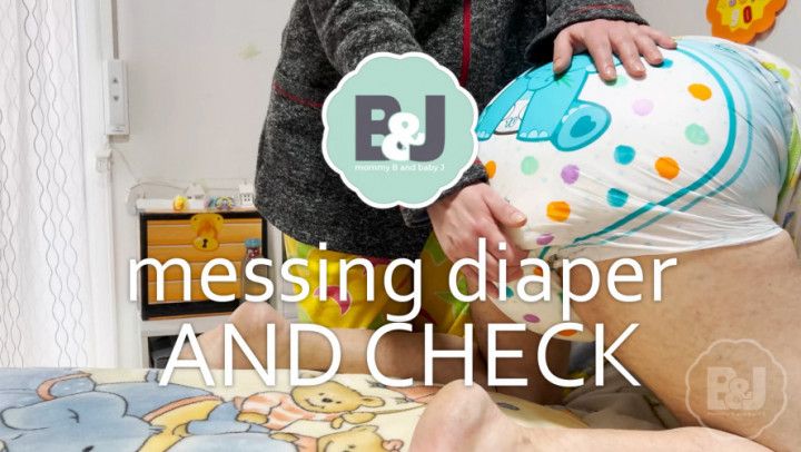 Messing diaper and check