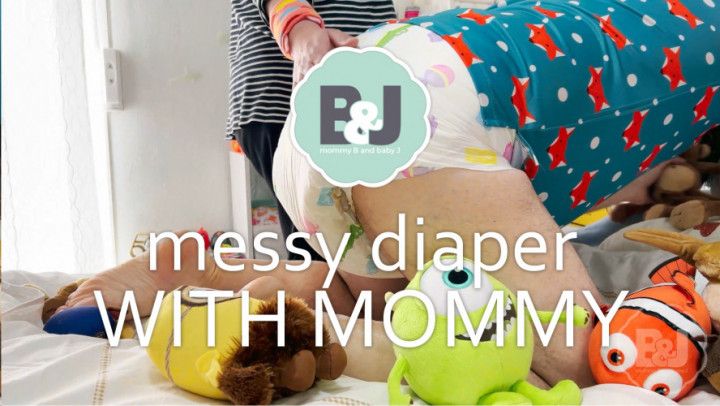 A messy diaper with mommy
