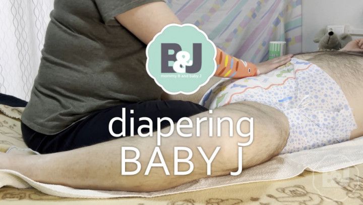 Diapering little J