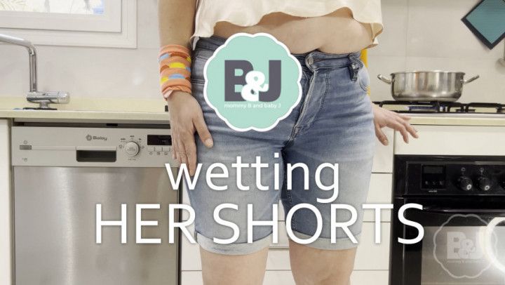 Wetting her shorts