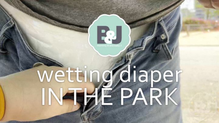 Wetting diaper in the park