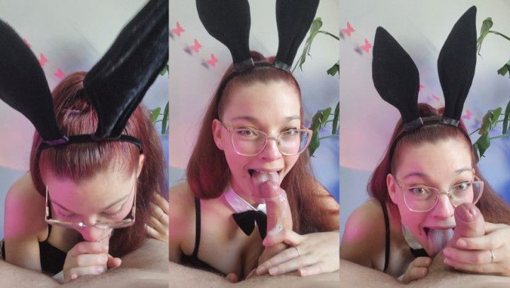 Playboy bunny blowjob