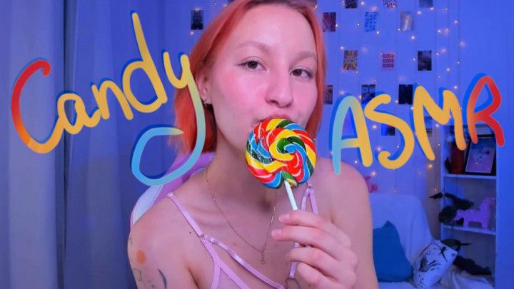 Licking and sucking candy ASMR