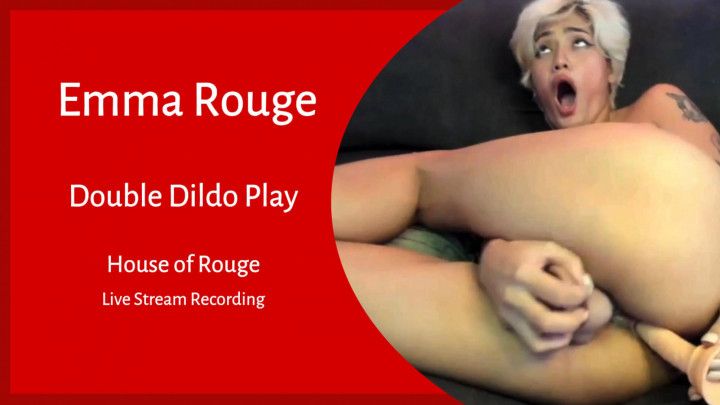 Emma Rouge - Double Dildo Anal &amp; Pussy Play - DP