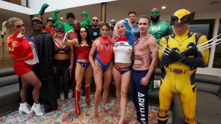 Superhero and Villian Orgy