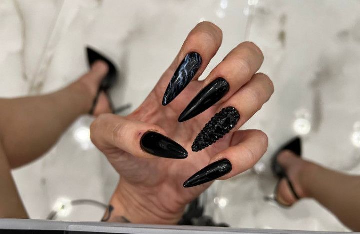 Long Black Nails