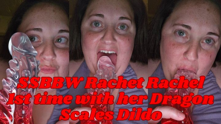 SSBBW Rachet Rachel 1st Time with Her Dragon Dildo