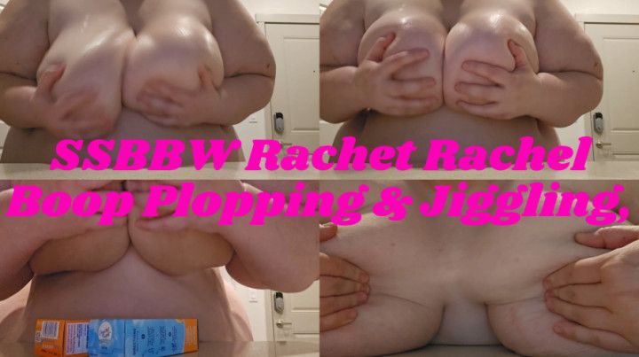 SSBBW Rachet Rachel Drops Her 54F Boobs on the Counter