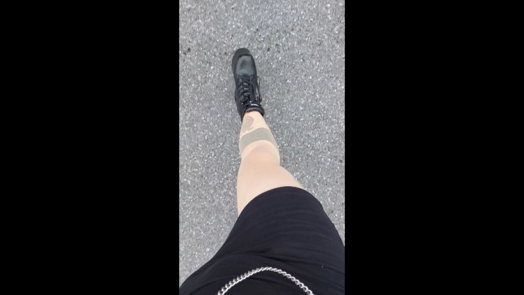 POV hot legs walking