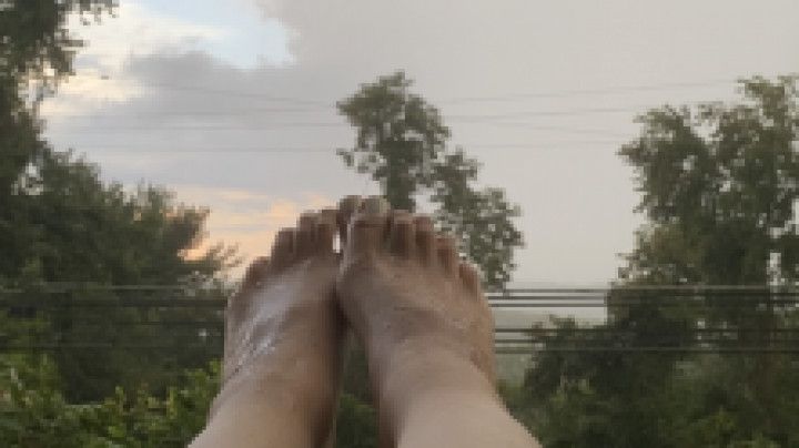 asmr rainy feet