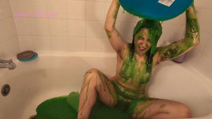 Bella Squirts During Summer Slime Wet &amp; Messy