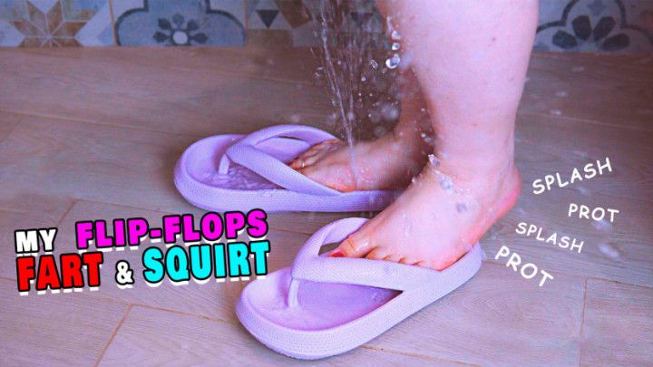 BBW fucks her flip flops until they squirt