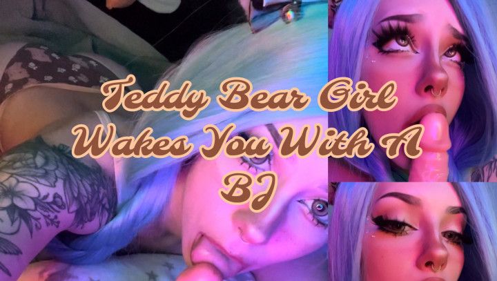 Teddy Bear Girl Wakes You With A BJ