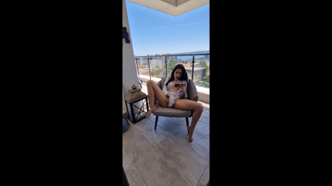 Balcony masturbation