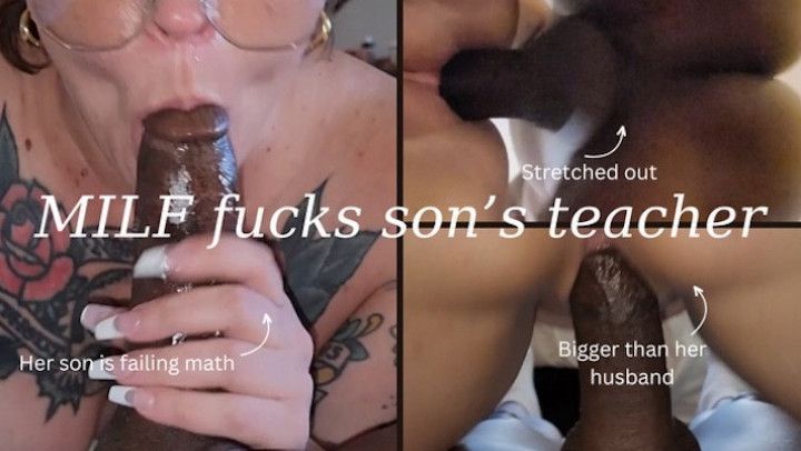 MILF fucks her sons teacher