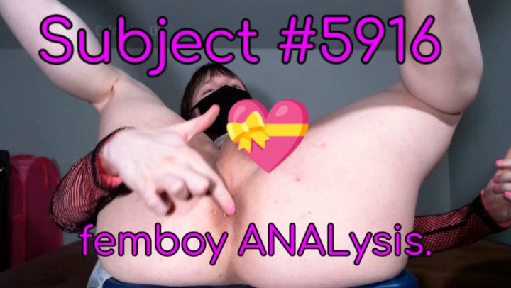 ANALysis of a femboy, subject #5916 Anal fingering POV