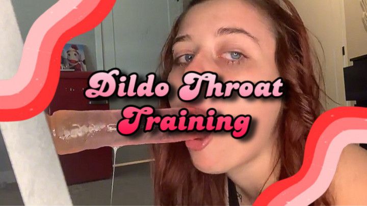 Throat Fuck with Pink 8inch Dildo