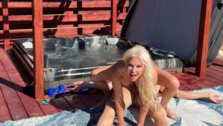 Outdoor Sex by the Hot Tub