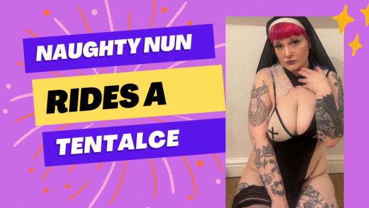 Naughty nun tentacle riding