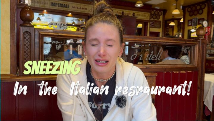 PUBLIC SNEEZING In The Italian Restaurant! 4k