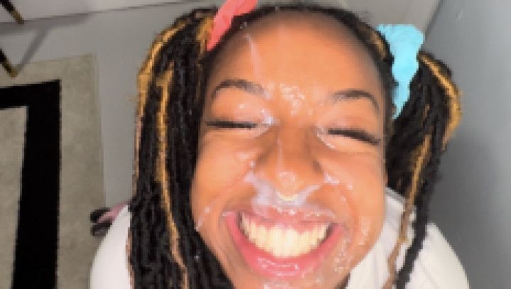 HUGE FACIAL on Cute Ebony Cookieswirl