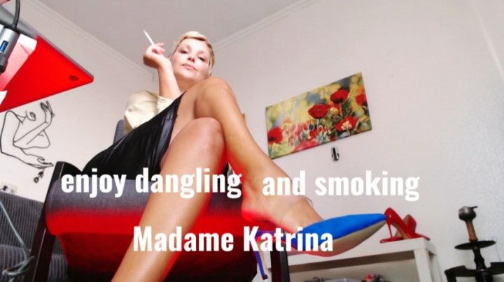 Dangling and smoking mistress