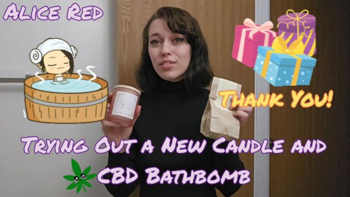 Trying Out a New Candle and CBD Bathbomb