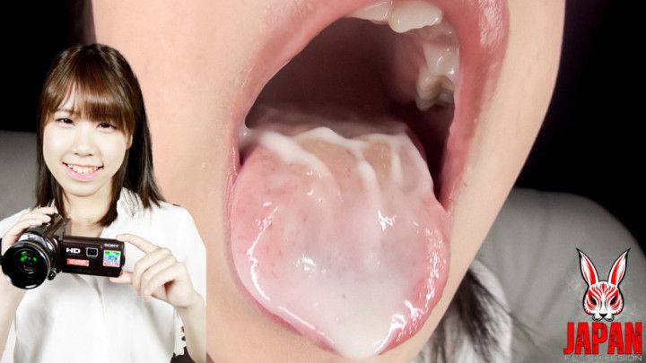 Misaki's POV with Her Orange-Tinged Tongue and Sticky Saliva