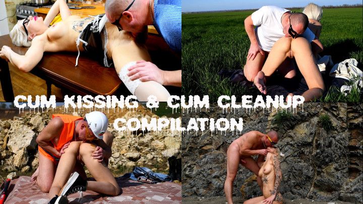 Best cum kissing and cum swapping compilation, cum clean up