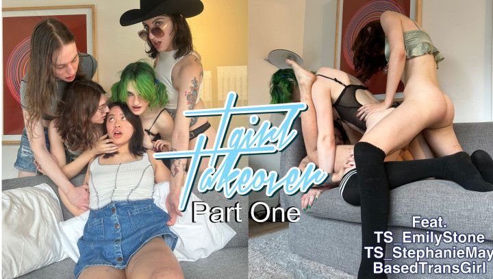 4 Horny Tgirls Share Mia Thorne in T4T Orgy PART ONE