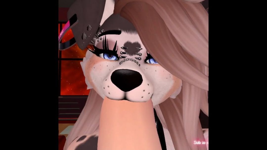 Puppy Furry girl sucks and licks your cock VRChat Vtuber