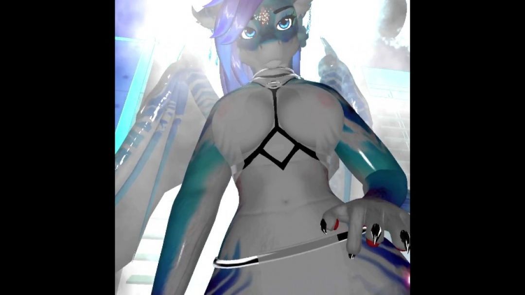 Sexy shower dance with wet tshirt Dragon girl Furry VRChat