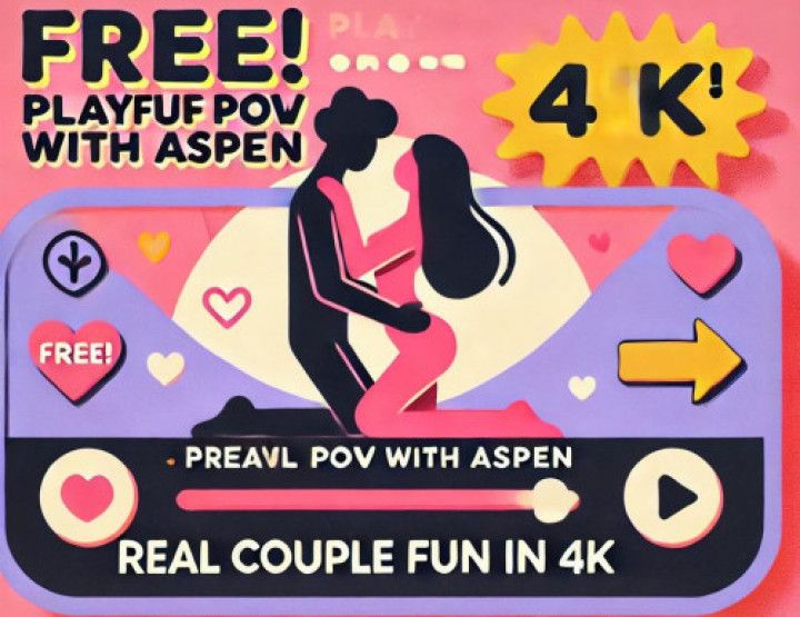 FREE! Playful POV with Sexy Aspen | Real Couple Fun in 4K