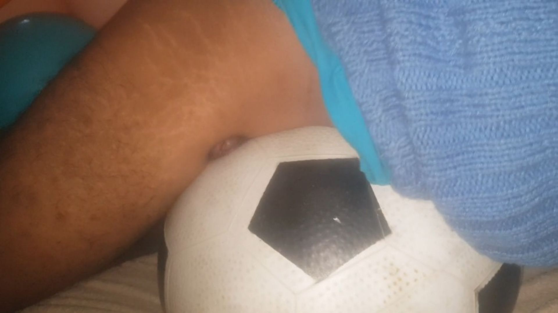 Hump and cum soocer ball