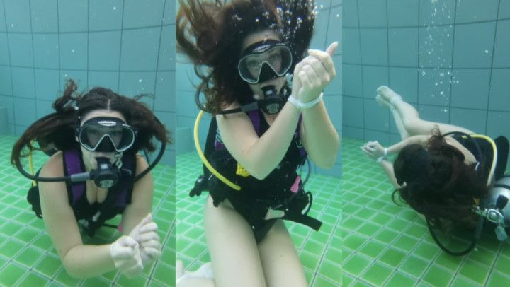 Tied Up Underwater Scuba Diving Bondage Hot Girl