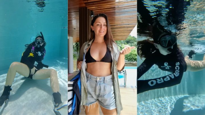 Scuba POV Sex Underwater Roleplay | Snorkelling in Pool