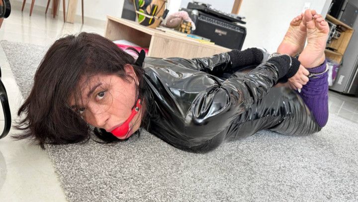 Hogcuffed: Cuffs, Catsuit, Leg Warmers, Microfoam &amp; Ball Gag