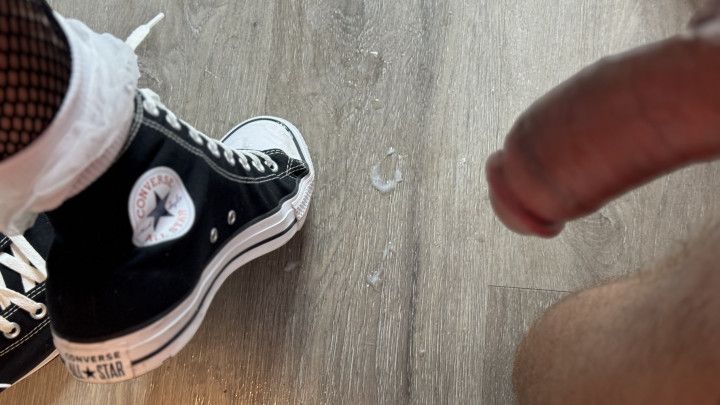 Cum For Me - Hand job in My Converse Sneakers