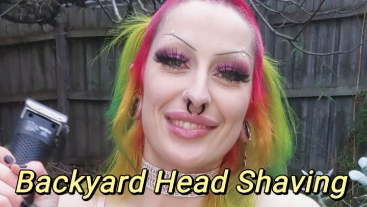 Backyard Head Shaving