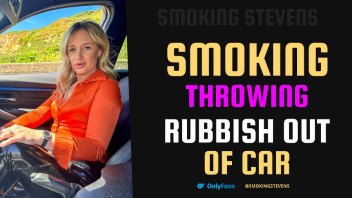 Smoking While Throwing Rubbish Out Of Car