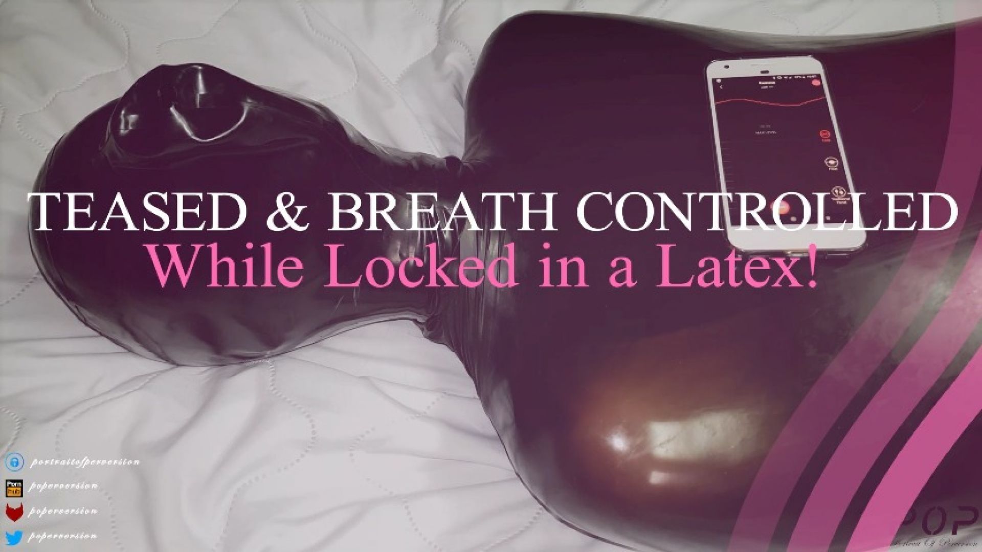 Teased &amp; Breath Controlled While Locked In Latex